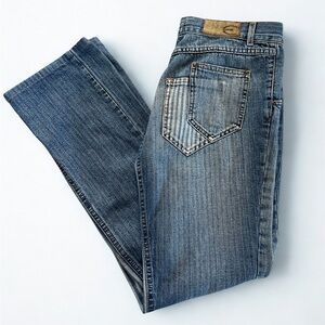 Roberto Cavalli Italy Jeans 26/40 –Vintage Ittierre Striped Panel Bootcut Denim